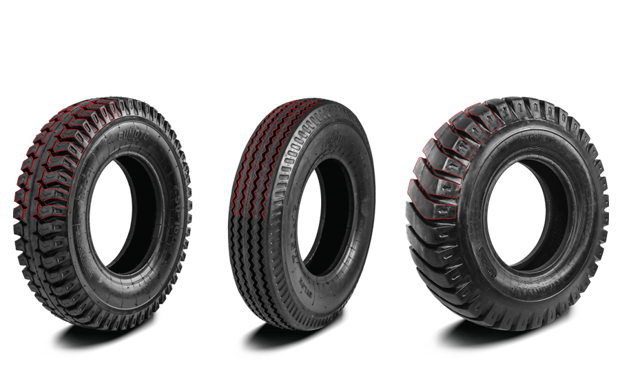 Light commercial vehicle tyre close up
